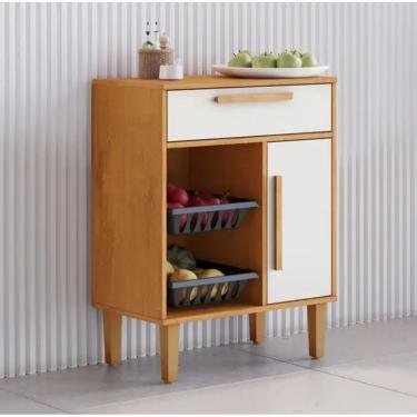 Imagem de Fruteira 1 Porta e 1 Gaveta Lorena Kaiki Móveis - Nature/Off