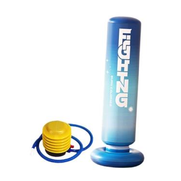 Imagem de KiBcsLic Saco de pancadas para crianças Sacos de areia Infláveis Bopper Saco de pancadas inflável para crianças, Azul, 1.2m