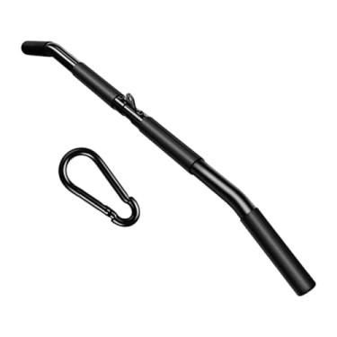 Imagem de oshhni Barra de puxar para baixo LAT, acessório para máquina de cabo, barra de pressão para tríceps, manilha giratória, equipamento de ginástica doméstica