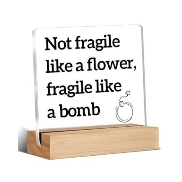 Imagem de Presentes feministas para mulheres, presentes poderosos para mulheres fortes, igualdade de direitos das mulheres, decoração de mesa acrílica para escritório em casa