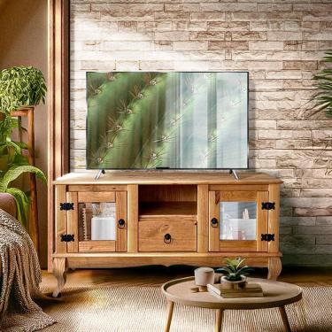 Imagem de Rack Para Tv Até 50 Polegadas Madeira Maciça Mel D200 Shop Jm Mel