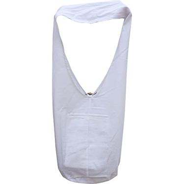 Imagem de RaanPahMuang Bolsa de ombro Yaam Monks de algodão liso da marca, pequena, branca macia
