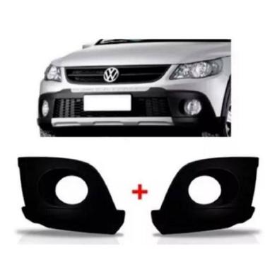 Imagem de Par Moldura Farol Milha Parachoque Vw Gol Rallye G5 2010/.