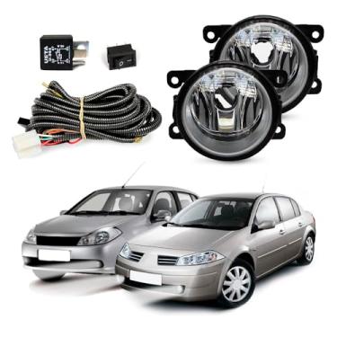 Imagem de Kit Farol de Milha para Megane 2006 a 2012 Symbol 2009 a 2013 Completo com Chicote Botão e Relê Auxiliar Neblina