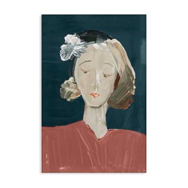 Imagem de Stupell Industries Arte de parede em tela de retrato feminino vintage por casa cartissi, 61 x 40 cm