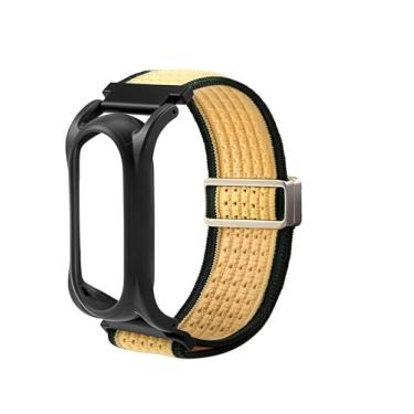 Imagem de Pulseira Nyon de tecido macio ajustável + base protetora serve para gravador de voz PLAUD NotePin AI, alça de liberação rápida de pino de 18 mm para facilitar a substituição da pulseira, verde e