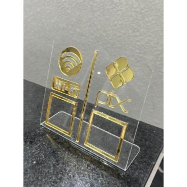 Imagem de Display Placa Pix E Wi-fi Para Pagamento Qr Code. Acrílico transparent