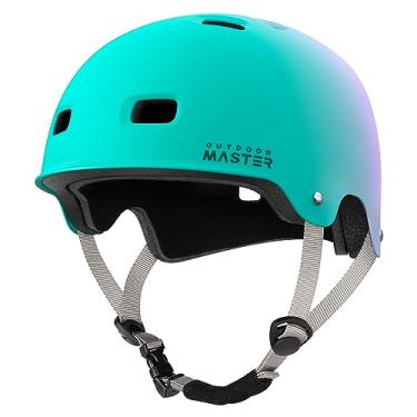 Imagem de OutdoorMaster Capacete de ciclismo para skate - Beetles confortável, capacete de bicicleta para adultos, jovens e crianças - dois forros removíveis, ventilação, multiesportivo, scooter, patins