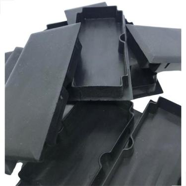 Imagem de Tampa Plastica Para Tubo Alumínio 100x50 Preto 10 Unidades - Fast Vidr