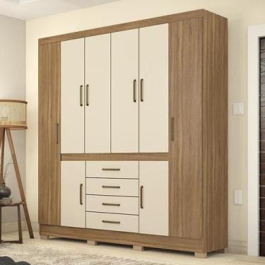 Imagem de Guarda Roupa Casal New Realce 8 Portas + 4 Gavetas -Demóbile - DEMOBIL