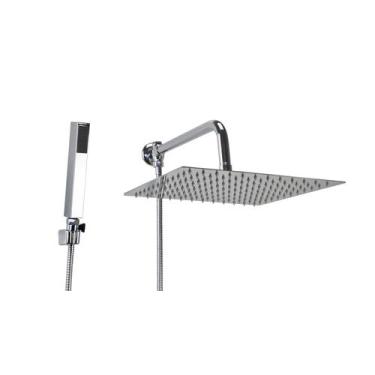Imagem de Ducha Inox 30 cm com Desviador e Chuveirinho de Mão ABS - AMG Metais