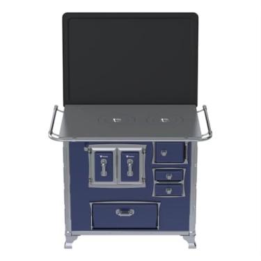 Imagem de Fogão a Lenha GII N 2 Gab Sec Azul com Tampa Saida Esquerda