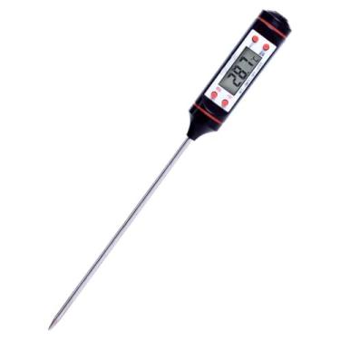 Imagem de Medidor De Temperatura Da água De Aço Inoxidável 304 Termômetro De Carne Termômetro De Cozinha Digital Termômetro De Leitura Instt Termômetro Eletrônico De Alimentos Assados