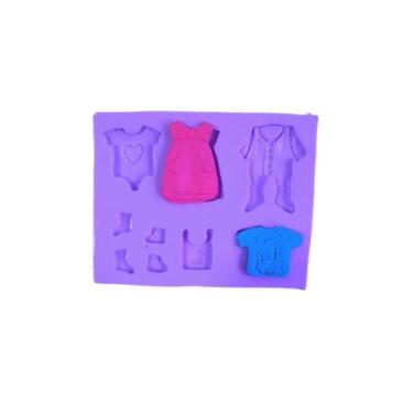 Imagem de Molde de silicone roupinhas bebê confeitaria biscuit f929 - CM