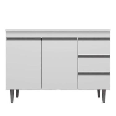 Imagem de Balcão de Pia Andréia 100 cm Branco  AJL - AJL Móveis