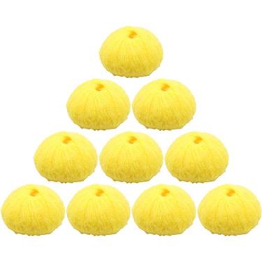Imagem de 10 pçs 250 g 230 g cor lisa Angola Amorous Mohair Fio de lã de crochê para bricolagem, suéter de bebê feito à mão, xale, cachecol, roupas de fio fino, fio amarelo