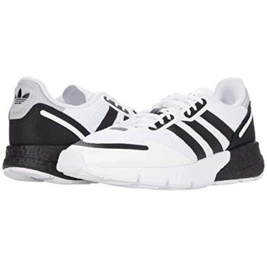 Imagem de adidas Originals Tênis infantil unissex Zx 1k Boost, Branco/Preto/Prata Halo, 4 Big Kid