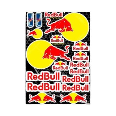 Imagem de Adesivos De Capacete De Motocicleta Red Bull De Corrida Logotipo Decal