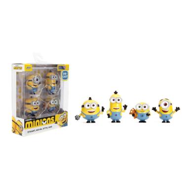 Imagem de Toy Jada Despicable Me Minions Metalfigs, pacote com 4 unidades, 2,5 cm, Wave 1
