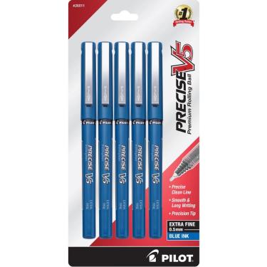 Imagem de Canetas Rolling Ball PILOT Precise V5 Extra Fine Blue (pacote com 5)