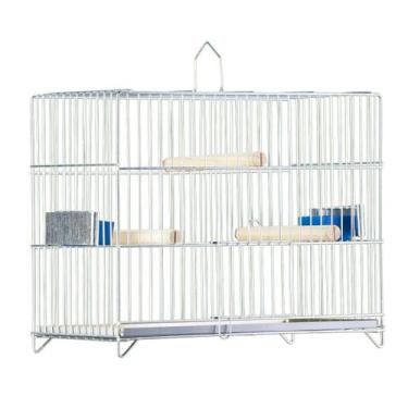 Imagem de Gaiola Pássaros Quadrada Prata - Gaiolas Londrina, P009