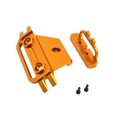 Imagem de oshhni Protetor frontal de carro RC 1/14, proteção de esteira RC, modelo de controle remoto, fácil de instalar, substituição de barra de proteção de metal, Amarelo