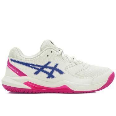 Imagem de Tênis Asics Gel Dedicate 8 - All Court - Creme Azul e Rosa 