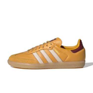 Imagem de adidas Samba OG Tênis infantil grande, Amarelo/Areia Cristal/Vermelho Sombra, 17