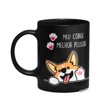 Imagem de Caneca Dog - Meu Corgi, melhor pessoa! - Preta - JPS INFO