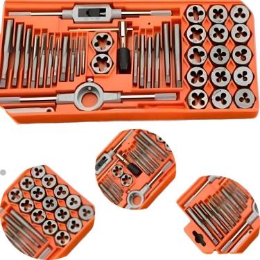 Imagem de 2X Kit Macho Fêmea Tarraxa Rosca Interna Externa Tarracha 40