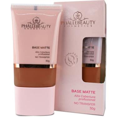 Imagem de Base Matte Alta Cobertura Cor 7 Phallebeauty 30g