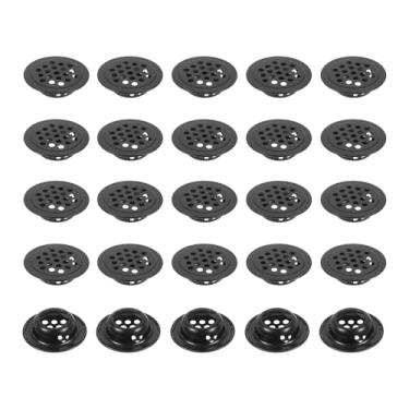Imagem de PATIKIL Aberturas de ar circulares de 29 mm, 25 peças de aberturas planas de malha de aço inoxidável, painel duplo, grade de orifício de malha redonda para banheiro, cozinha, guarda-roupas, sapatos