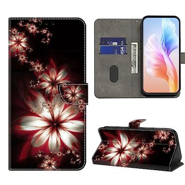 Imagem de VODEFOX Capa para celular Samsung Galaxy A17 5G/4G, Galaxy A26 5G, capa protetora de couro PU flip com suporte para cartão - flor dos sonhos