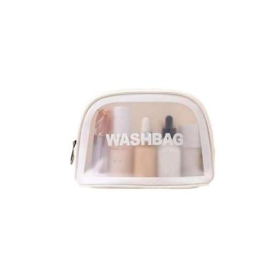 Imagem de Semicírculo Necessaire Bolsa Maquiagem Cosméticos Pequena Presente Imp