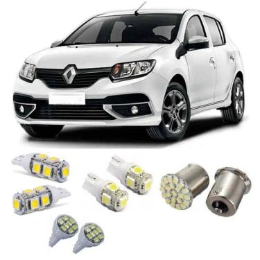 Imagem de Kit Lampada Led Renault Sandero Super Branca T10 Carro