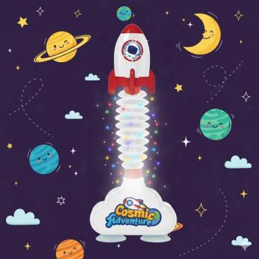 Imagem de Foguete sanfona de banho cosmic adventure com luzes e ventosa - First 
