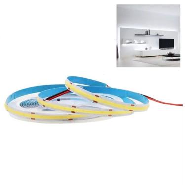 Imagem de Fita LED 6500K COB 12v 5 Metros IP20 18w Teto Rebaixado Perfil Gesso Sanca Espelho Iluminaçao Profissional Ambiente Interno Externo