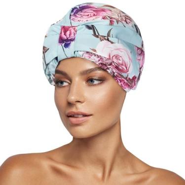 Imagem de Touca de banho INNELO Luxury reutilizável impermeável para mulheres