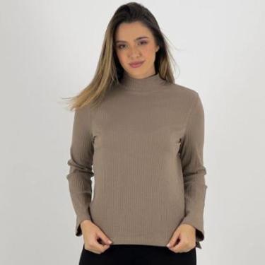 Imagem de Blusa Hering Básica Gola Alta Manga Longa Feminina-Feminino