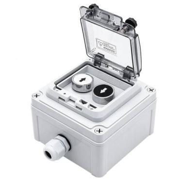 Imagem de Caixa de interruptor de botão impermeável OELFFOW IP67 branca para cim