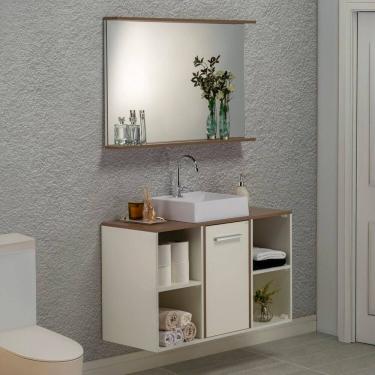 Imagem de Gabinete e Armário Inspira Design 120cm Arte Bronze/Branco