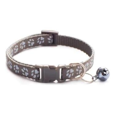 Imagem de Coleira Gato Cão Pet Com Pingente Sininho Ajustável - savioshop, P, CI