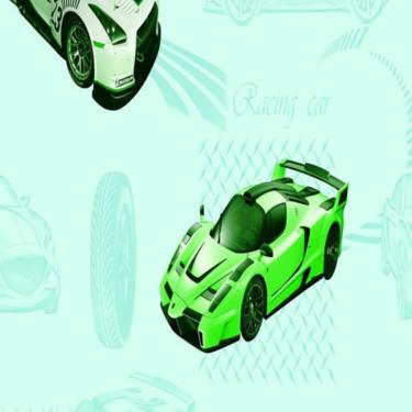 Imagem de Papel de Parede Vince Carros Verde V1011-45