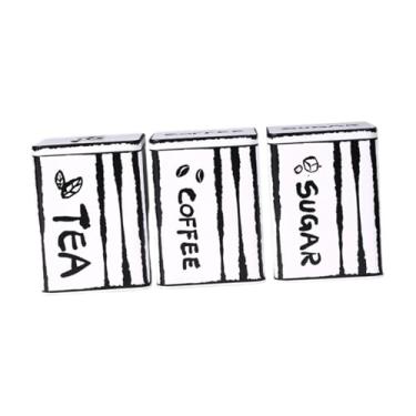 Imagem de YWJLQH 3x Potes de Chá, Café, açúcar, Potes Decorativos Multifuncionais para Cozinha, Balcão de Restaurante, Style a, Tamanho real