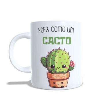 Imagem de Caneca Xícara Porcelana Temática Presente Fofa Como um Cacto - ocamelo