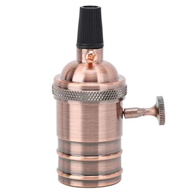 Imagem de Hyuduo Retro E27 Base de Soquete do Suporte da Lâmpada Com Interruptor para o Teto de Luz Pendente Decoração Pendurada Decoração Prateada Bronze Pérola Preta Bronze Verde (Placamento de cobre escuro)