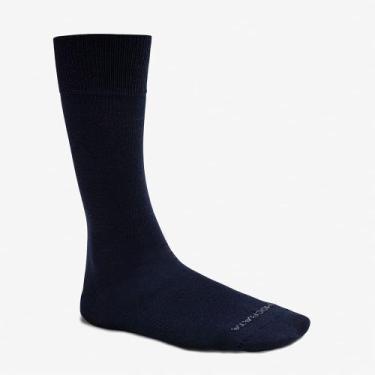 Imagem de Meia Unissex Cano Alto Azul Marinho Modal Tamanho Único - Democrata