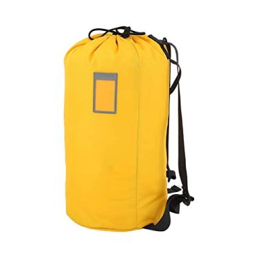 Imagem de Cryfokt Saco de Armazenamento de Corda de Escalada Mochila de Ombro Portátil para Espeleologia, Acabamento Fino, Amarelo (Tipo D 35L)
