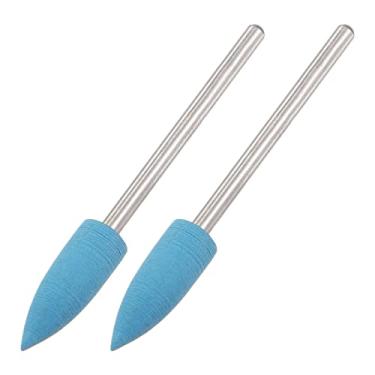 Imagem de 2 peças de rodas de polimento de borracha de silicone 2000 grãos 6 mm de diâmetro cabeça de polimento pontiaguda para ferramenta rotativa elétrica