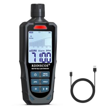 Imagem de Detector de gás combustível recarregável – Farejador portátil de propano, metano e GLP com sensor japonês de alta sensibilidade para detecção de vazamento de gás doméstico, RV e industrial